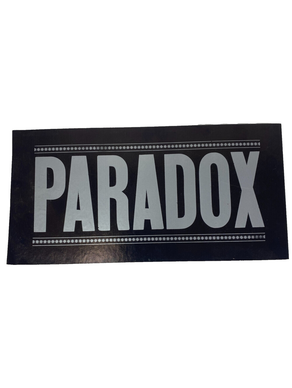 Vtg Paradox Movie Promo Sign Cardboard Theater Lobby Display Film Prop 12"x6"